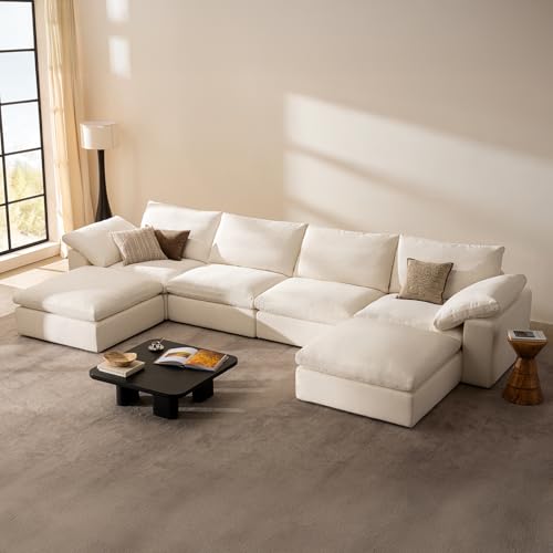Cloud Couch Oversized Modular Sectional Sofa True Relax Comfy Couches Wide&Deep Seat Sofas for Living Room Metal Frame Furniture Sets