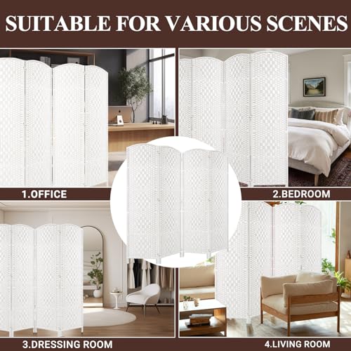 Room Divider, Room Dividers and Folding Privacy Screens, 16in Privacy Screen, 6 Panel Temporary Wall Partitions, 6ft Space Separation Panel Screen