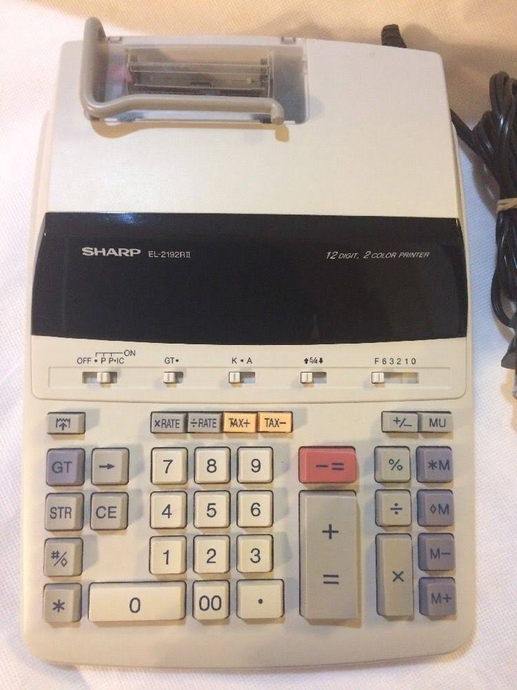 Sharp El2192rii Printing Calculator