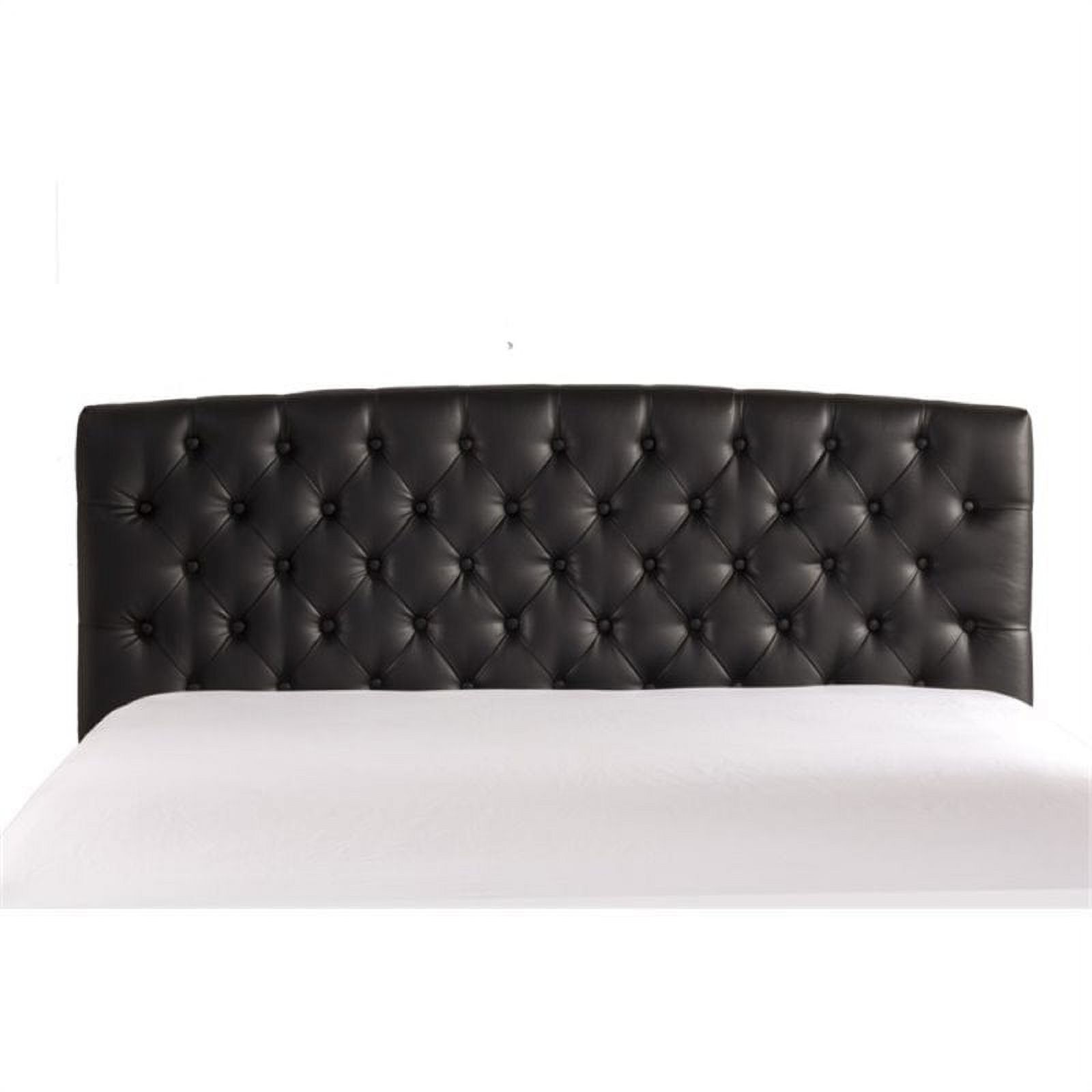 Atlin Designs Faux Leather Tufted King or California King Headboard in Black