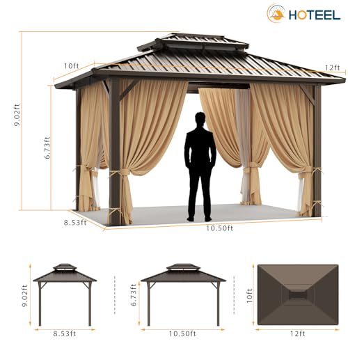 Hoteel 6x8ft Hardtop Grill Gazebo