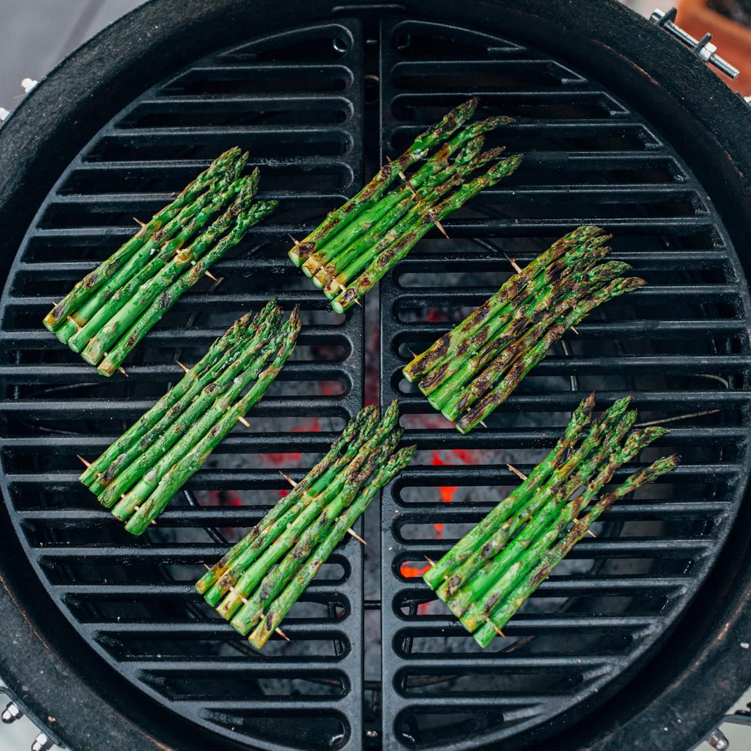 Kamado Joe Classic Joe Half Moon Cast Iron Cooking Grate + Reversible Griddle Bundle