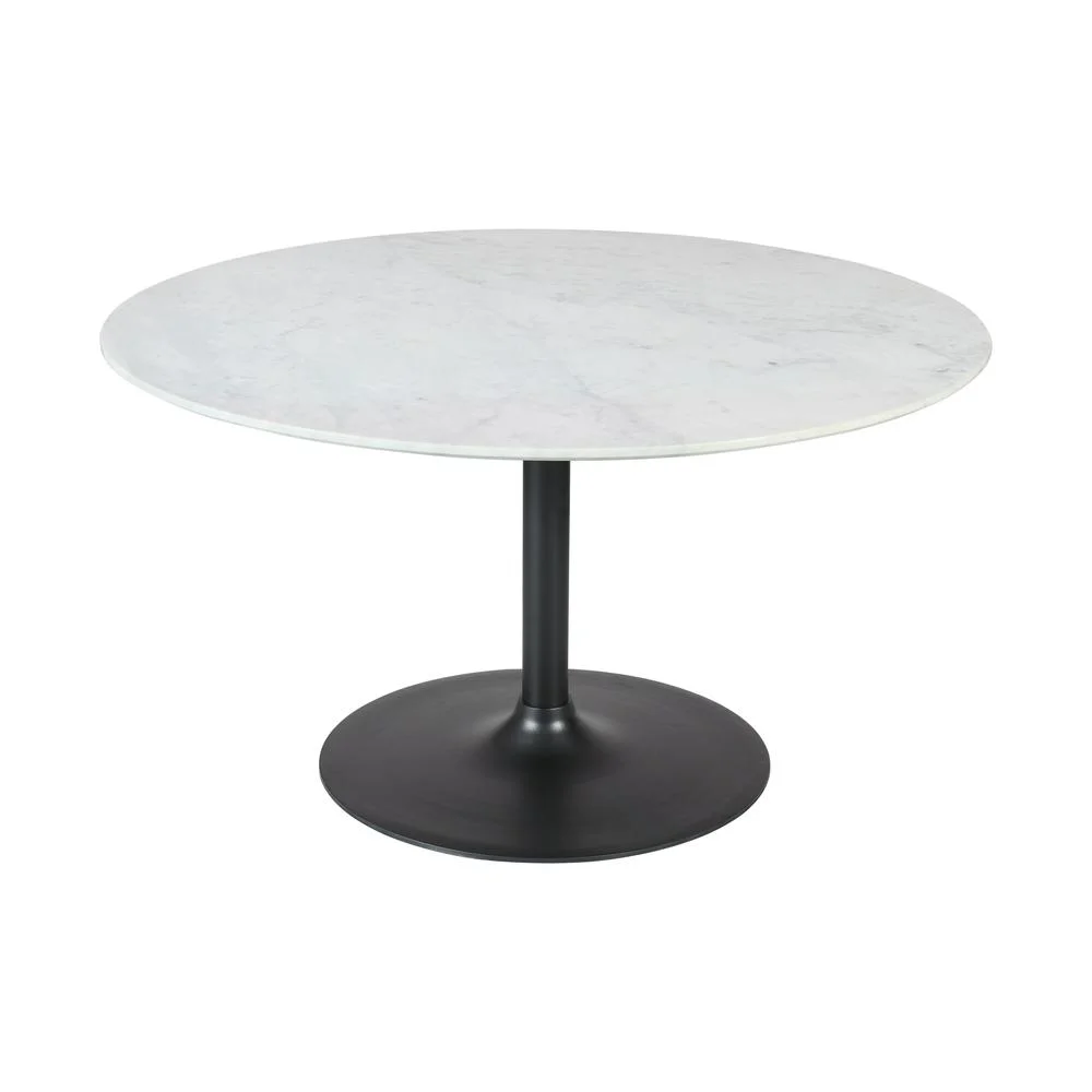 Jofran Rowan 42" Modern Luxury Pedestal Round Marble Dining Table