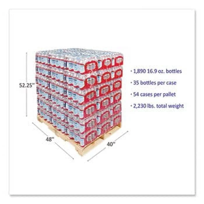 Spring Water, 16.9 Oz Bottle, 35/Case, 54 Cases/Pallet