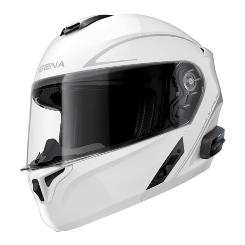 Sena Outrush R Bluetooth Modular Motorcycle Helmet with Intercom System (Matte Black, XL)