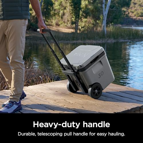Ninja FrostVault 45qt Wheeled Cooler with Dry Zone, Integrated Fridge-Temp Dry Storage Drawer, Premium Heavy-Duty Insulated Cooler