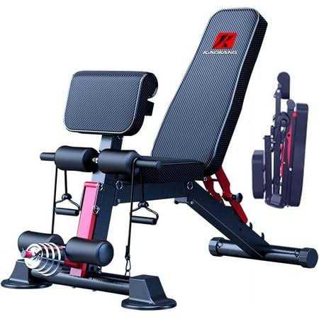 K Kingkang Adjustable Weight Bench Utility Workout Bench for Home Gym,Foldable Incline Decline Benches for Full Body Workout