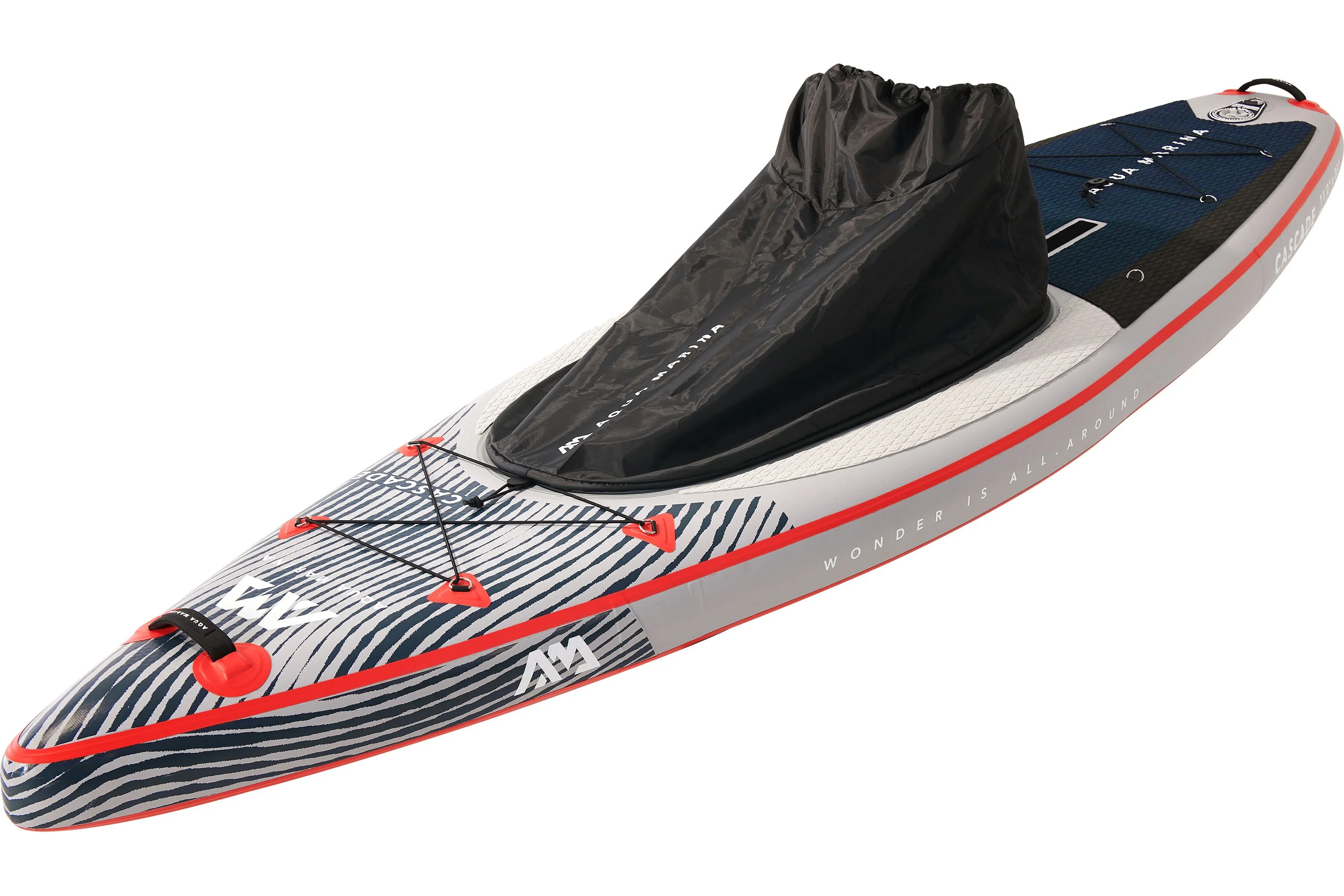 Aqua Marina VERSATILE / HYBRID KAYAK - CASCADE 11'2 - Inflatable KAYAK Package, including Carry Bag, Paddle, Fin, Pump & Safety Harness