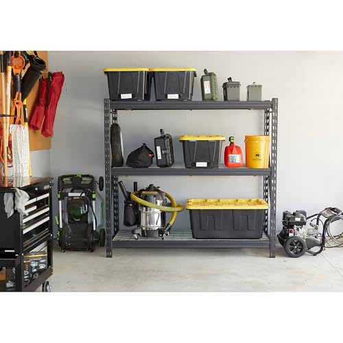Ironton 4-Tier Industrial Steel Shelving Unit, 8,000-Pound Load Capacity, Garage Storage Rack, 77" W x 24" D x 72" H