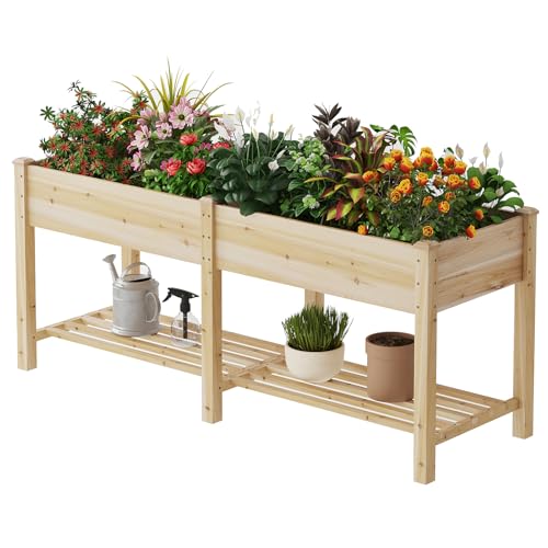 Wooden Raised Garden Bed ，Planter Box with Legs, Wooden Planter -Grow Herbs and Vegetables Outdoors &ndash; Naturally Rot-Resistant