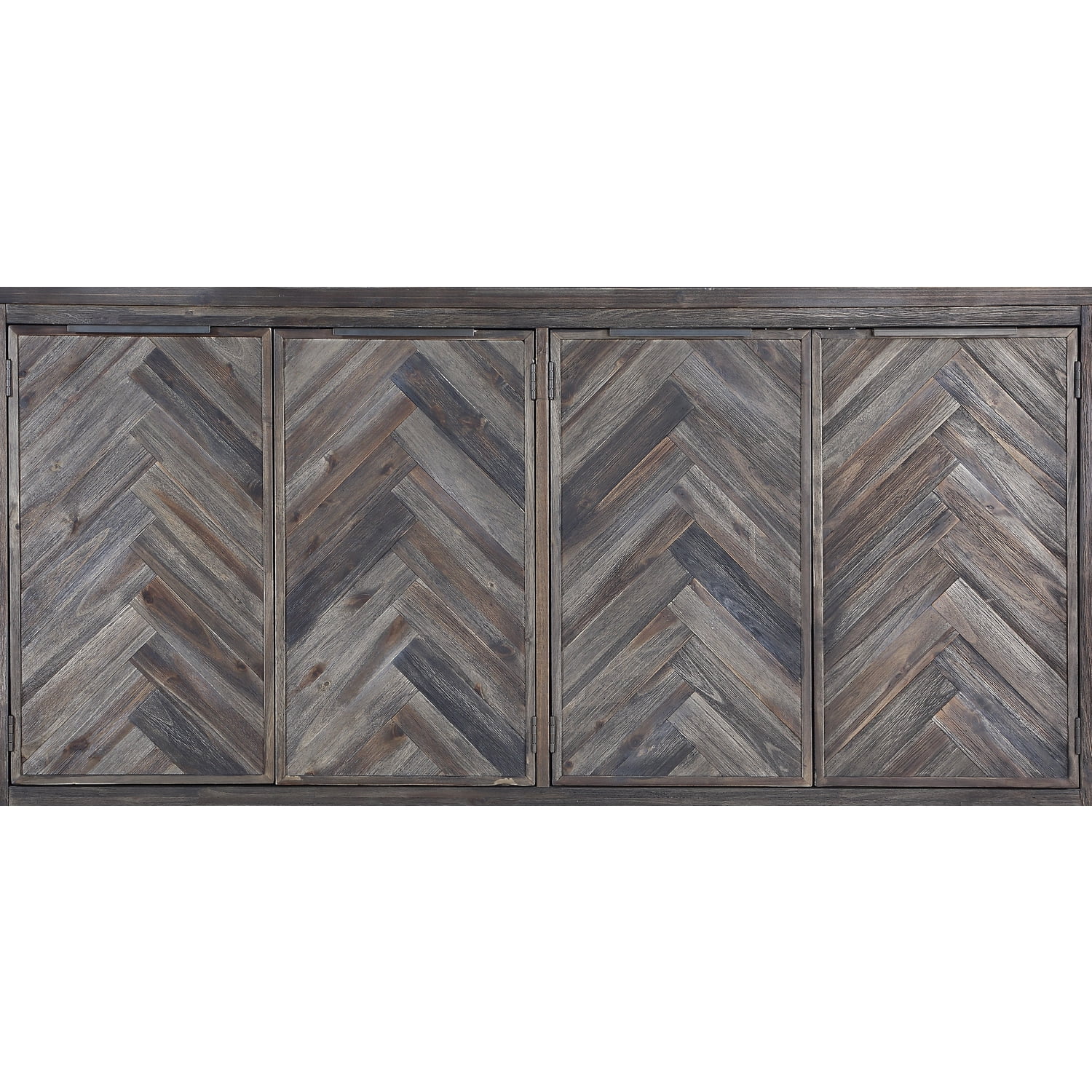 Coast To Coast Imports Aspen Court Solid Wood Herringbone 4-Door Credenza