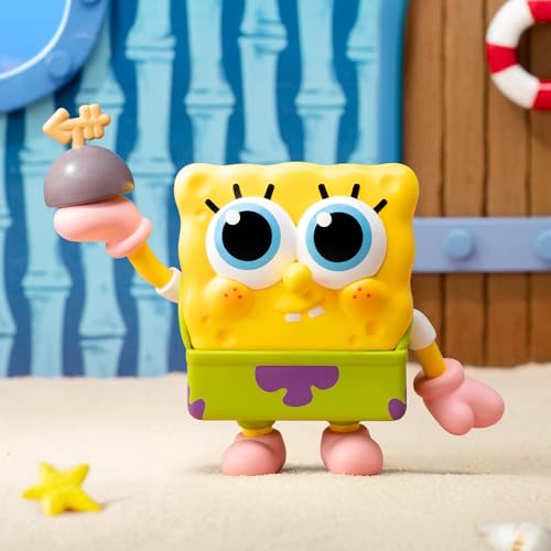 POP MART Spongebob Best Friends Series Figures, Spongebob Blind Box Figures, Random Design Action Figures Collectible Toys Home Decorations