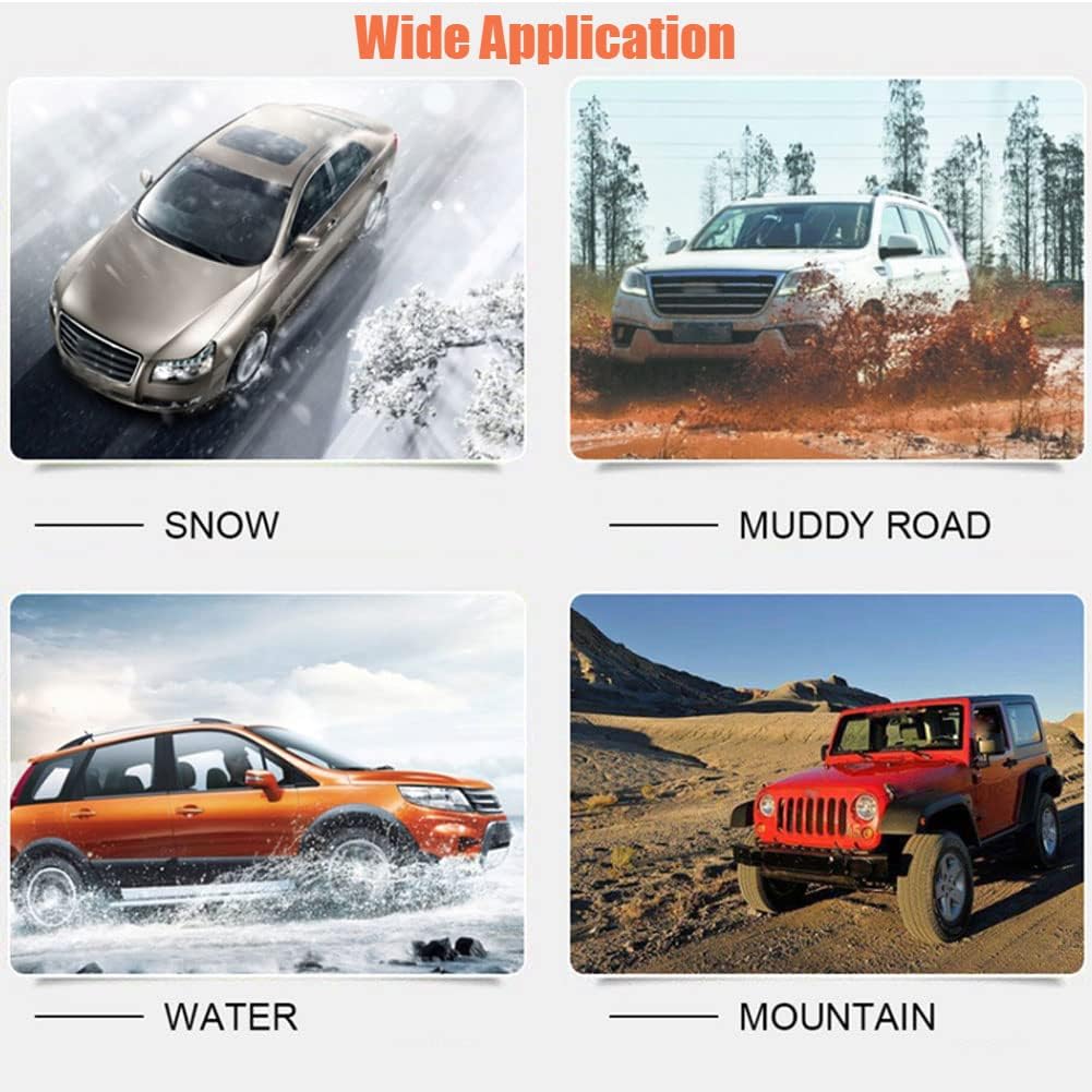 Acouto 78cm Snow Chains Anti-Skid Emergency Snow Tire Chains 20pcs Portable Emergency Traction Snow Mud Chains Nylon Anti Slip Tire Straps Security