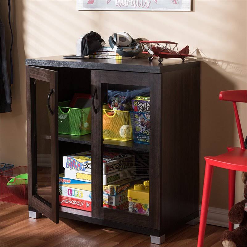 Pemberly Row Curio Cabinet in Dark Brown - PR-4753-1707187