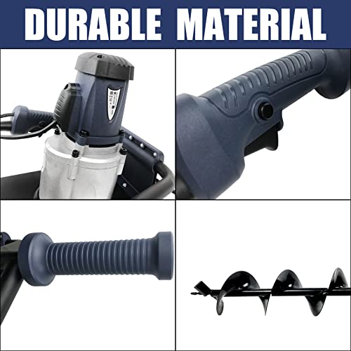 1500W Electric Post-Hole Digger with 6-Inch Auger Bit, Earth Auger Drill, Auger Bit Earth Auger, Ideal for Post Hole Digging, Drilling, Tree Planting