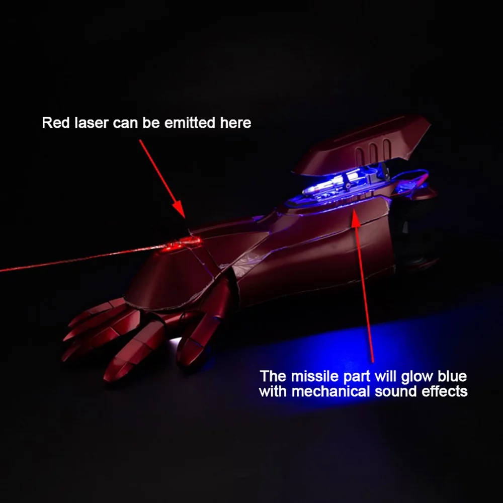 Farontor Iron Man Helmet Electronic Mark 5 Helmet Wearable Iron-man Mask with Sounds & LED Eyes 1:1 Model