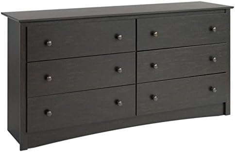 Home Square Classical 3 Piece Set with Wooden Nightstand Bedroom Dresser and Chest in Black