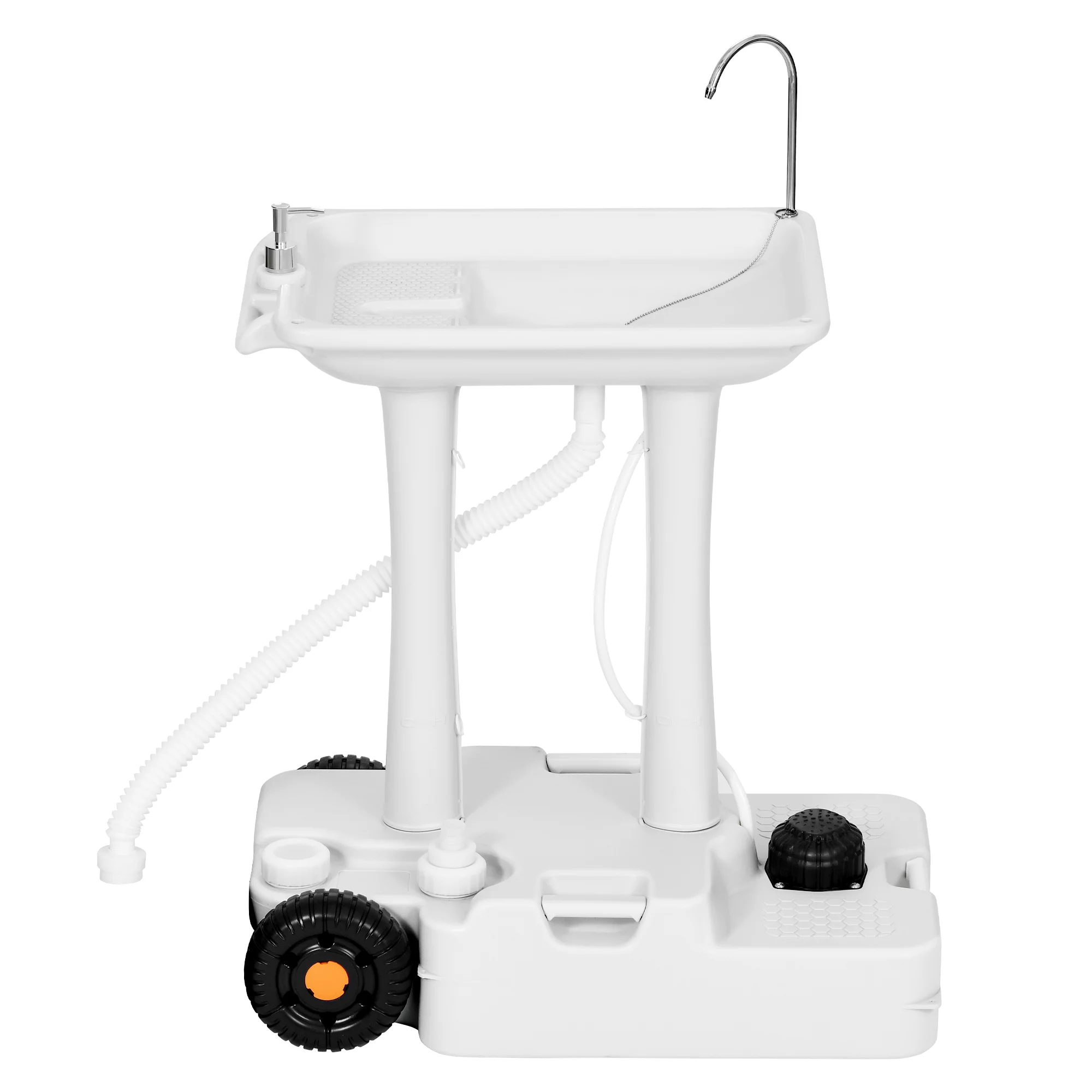 Dextrus Portable Sink and 5.8 Gallon Toilet Combo,30L Hand Washing Station