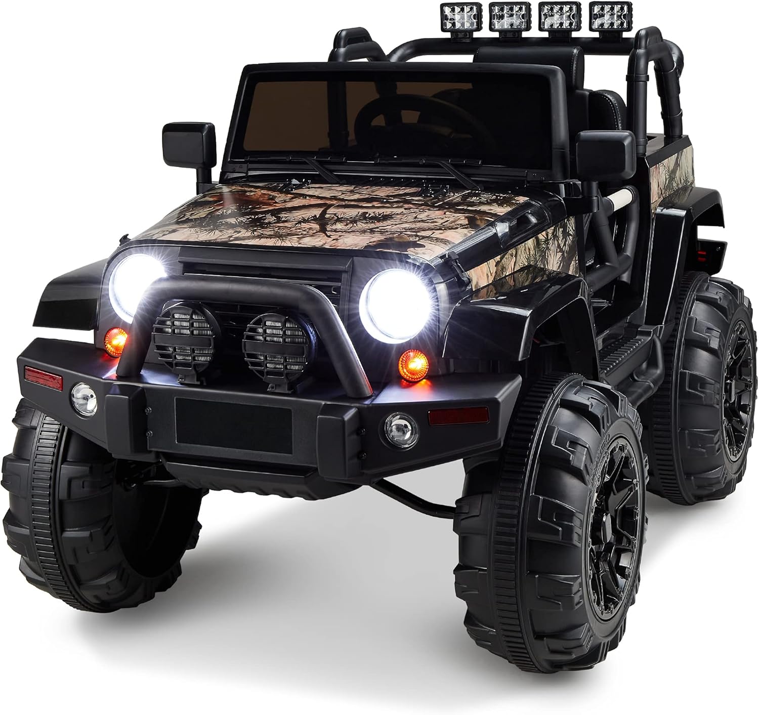 Best Choice Products Kids 12V Ride On Truck, Battery Powered Toy Car w/ Spring Suspension, Remote Control, 3 Speeds, LED Lights, Bluetooth - Red