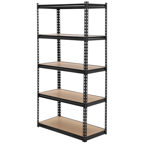 GarveeHome Garage Storage Shelves, 5-Tier Utility Shelves, Adjustable Storage Shelves, Industrial Shelving