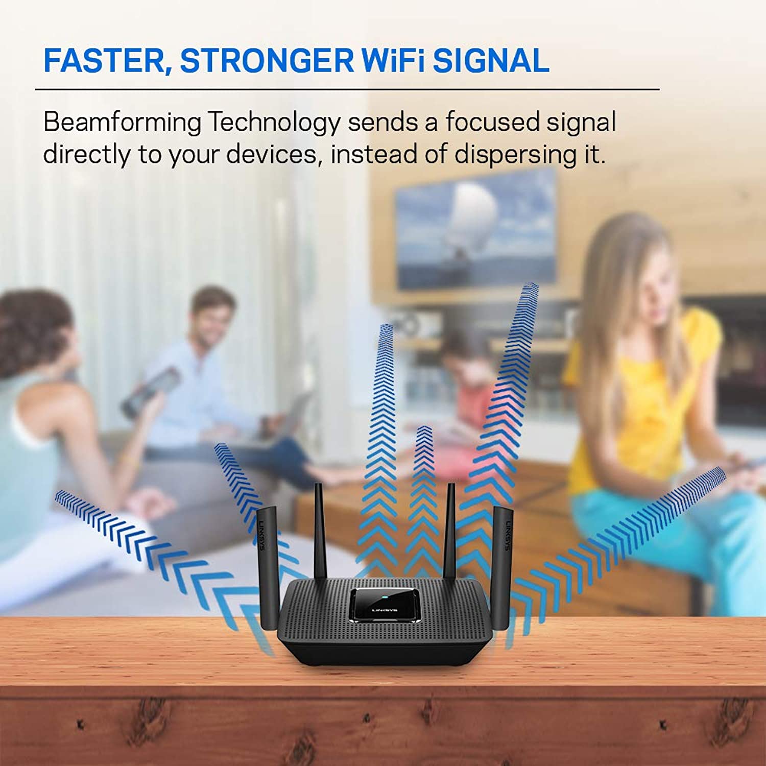 Linksys Mesh WiFi Router (Tri-Band Router, Wireless Mesh Router for Home AC2200), Future-Proof MU-MIMO Fast Wireless Router