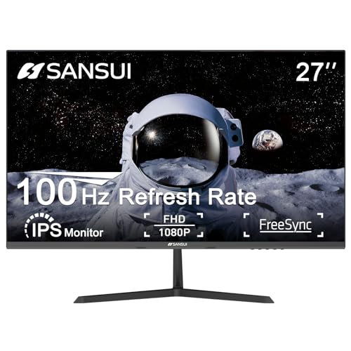 SANSUI 32 Inch Curved 240Hz Gaming Monitor High Refresh Rate, FHD 1080P Gaming PC Monitor HDMI DP1.4, Curved 1500R, 1Ms MPRT, HDR,Metal Stand