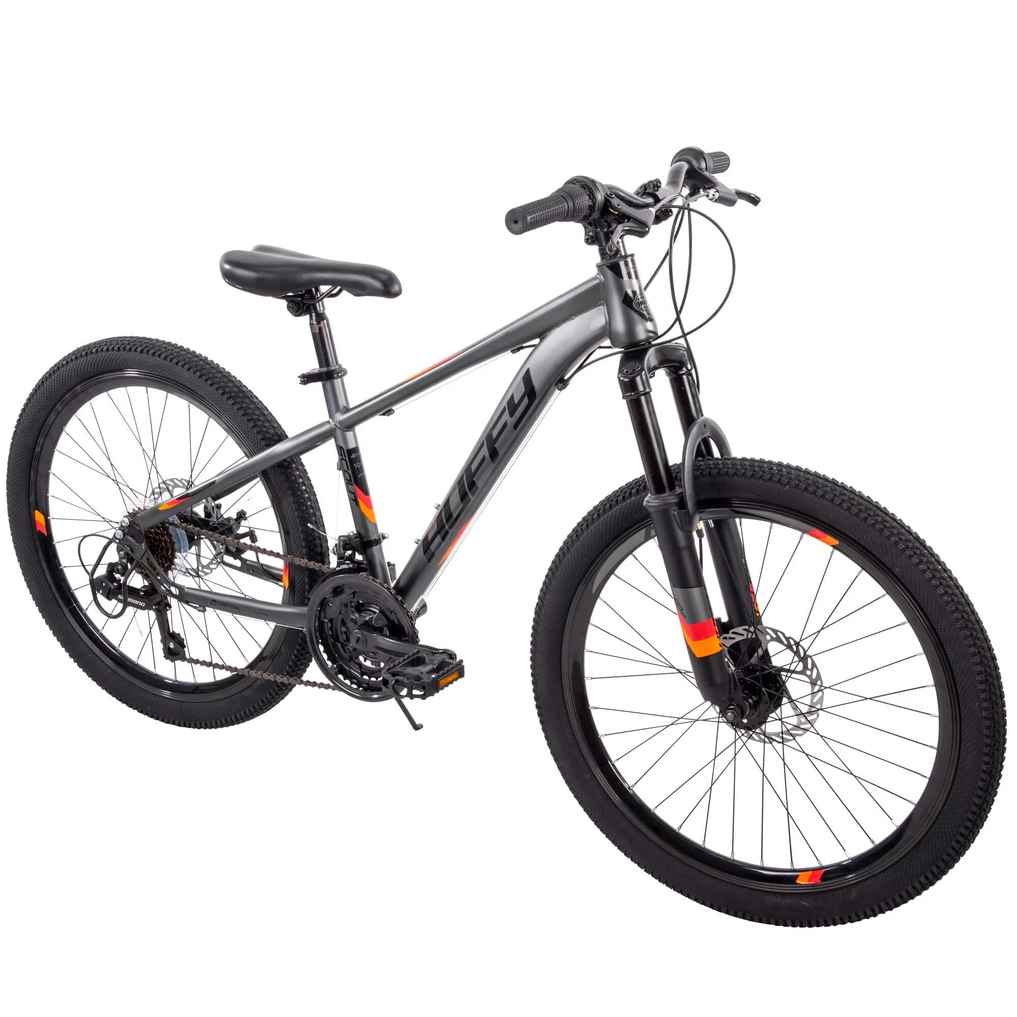 Huffy 24 Scout Boys' Hardtail 21-Speed Mountain Bike with Disc Brakes