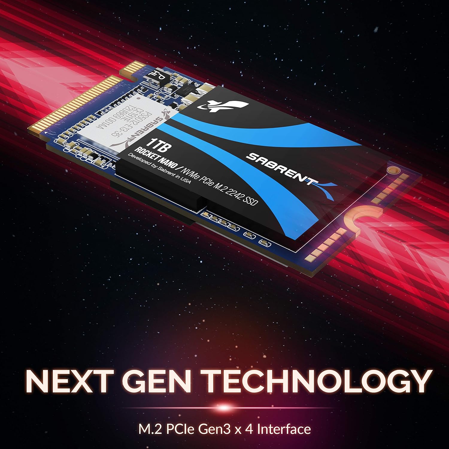 Sabrent 1TB Rocket NVMe PCIe M.2 2242 DRAM-Less Low Power Internal High Performance SSD (SB-1342-1TB)