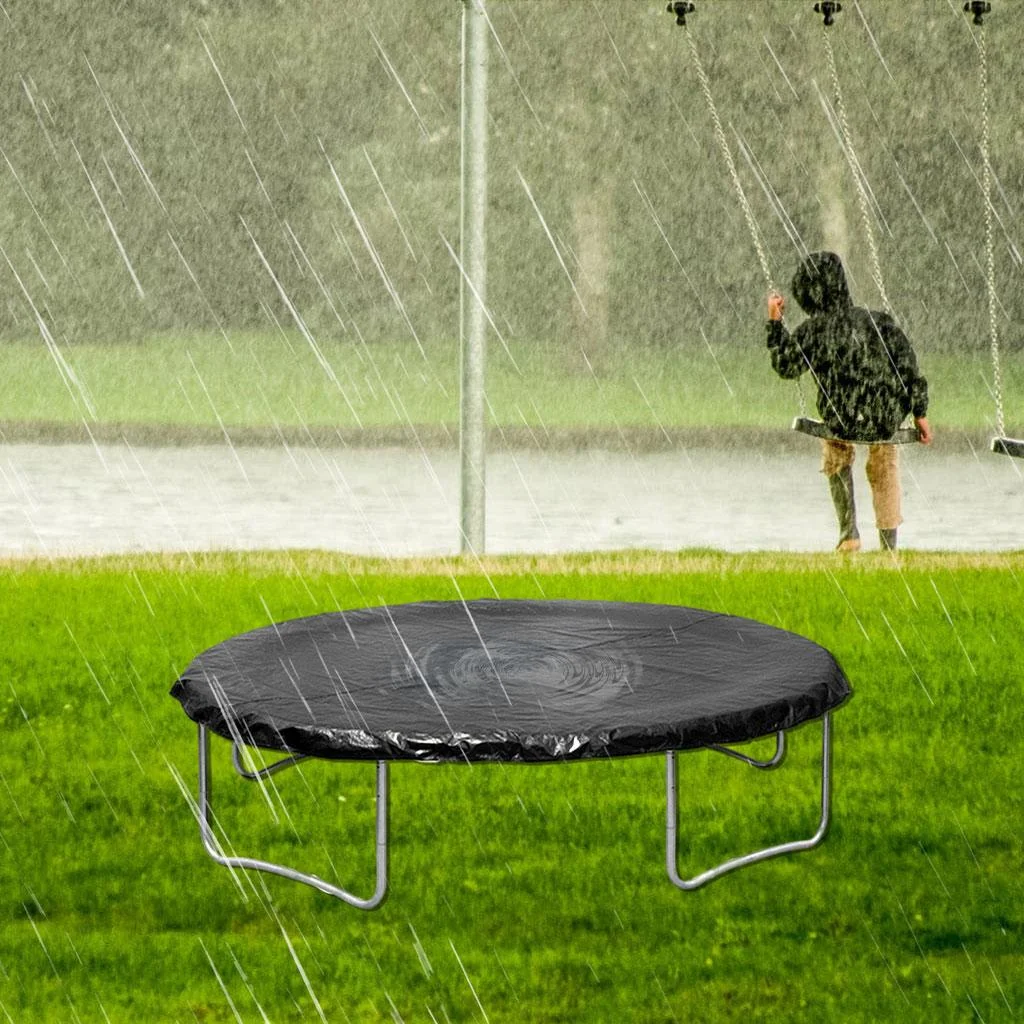 Round Trampoline Cover Wear-Resistant Resistant Rain Dust Rain Cover Protective Covers for Garden 12ft