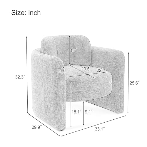 Accent Chair, Accent Chairs for Living Room with Backrest and Armrest, Upholstered Living Room Chairs in Velvet