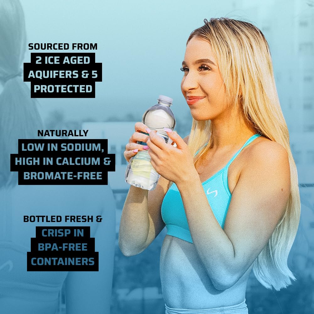 Nirvana Natural Spring Water - Fresh Bottling, High in Calcium, Bromate-Free, BPA-Free Bottles Water