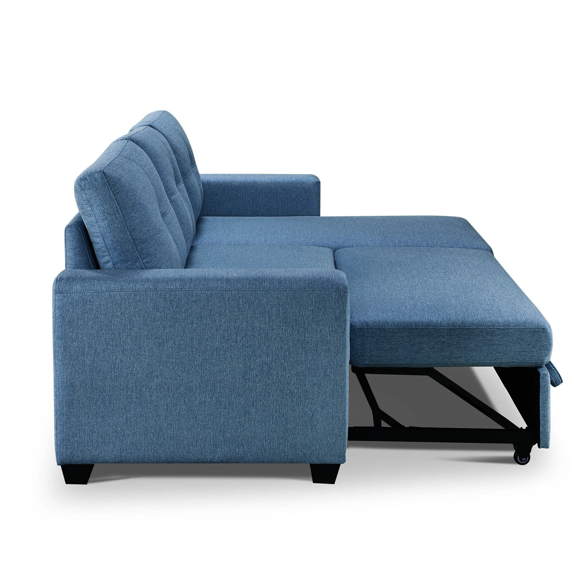 Panora  L-Shape Pull-Out Sleeper Sectional Sofa  - Blue