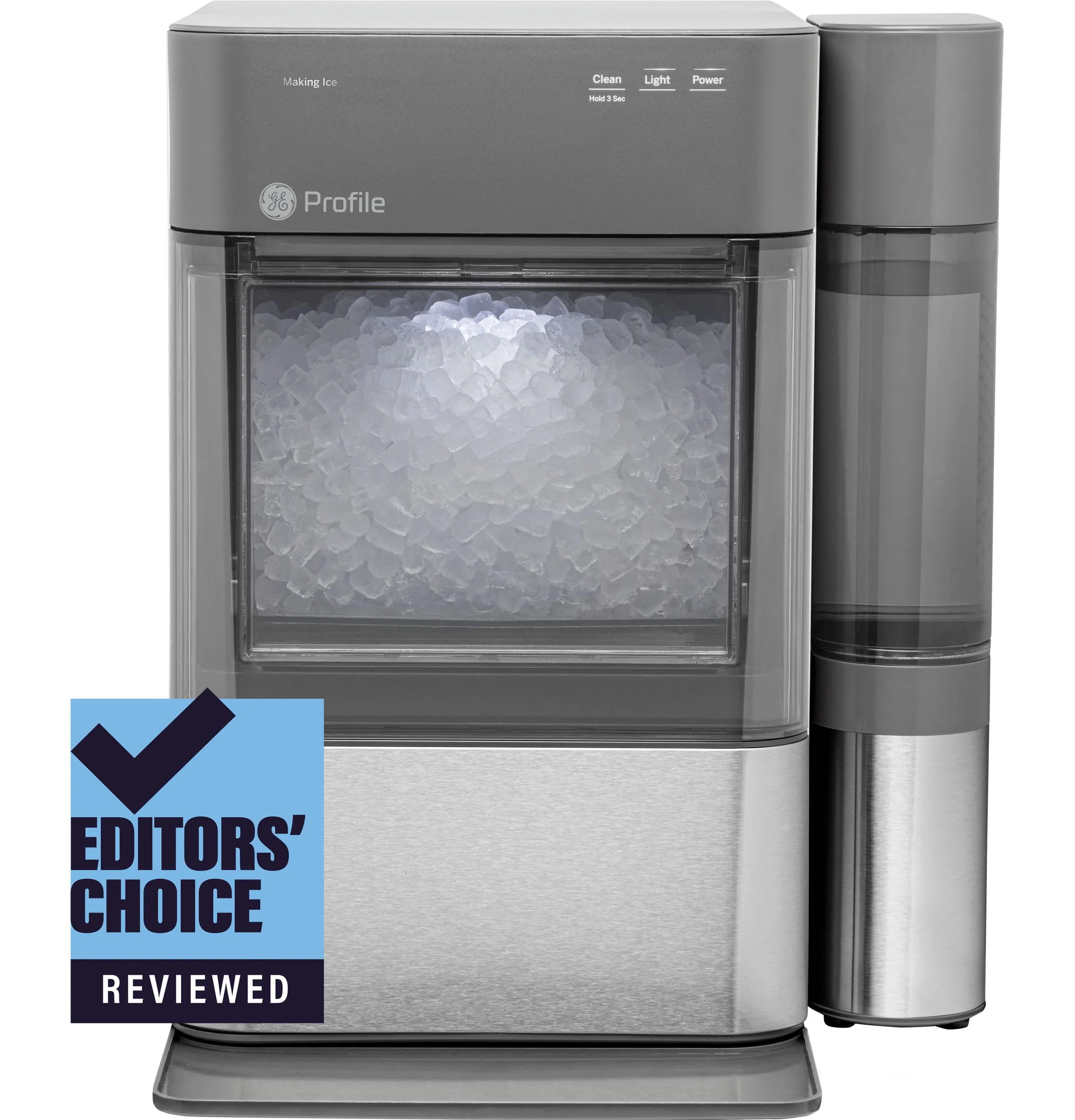GE Profile Opal 2.0 | Countertop Nugget Ice Maker with Side Tank | 2.0XL Version | Ice Machine with WiFi Connectivity | Black Stainless