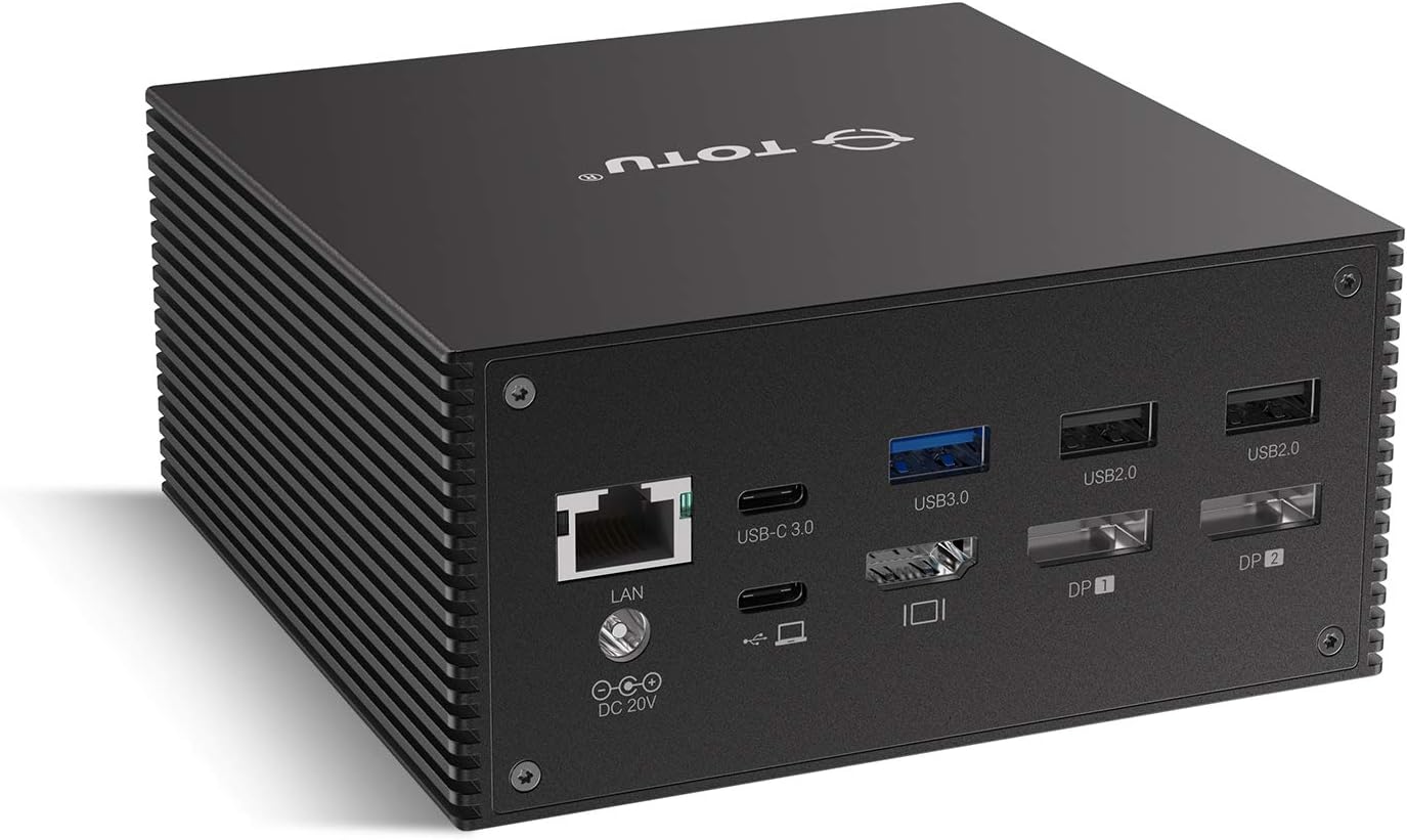 Thunderbolt 3 Dock, TOTU 18-in-1 Thunderbolt 3 USB C Docking Station with 8K DP, 1 Gbps Ethernet, USB-A 10Gbps, USB-C 3.2, SD/TF, Audio, Optical Out