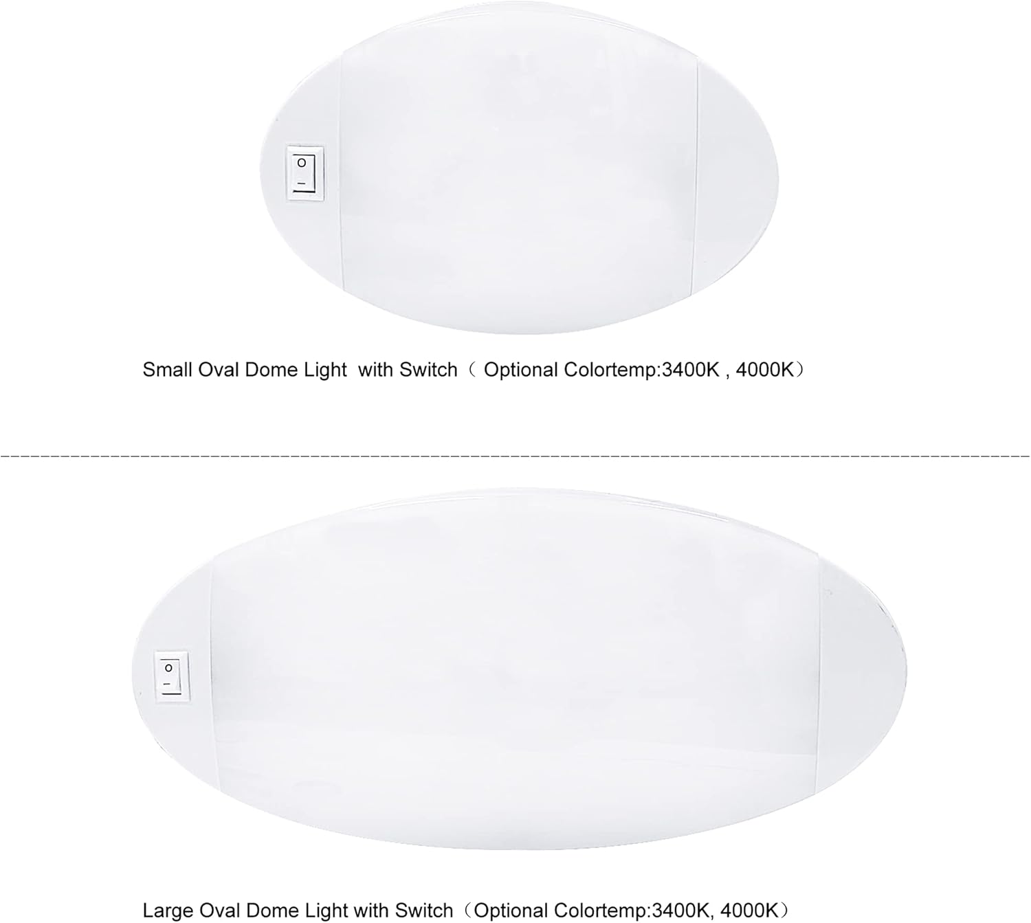 Facon Fashion LED Bright Pancake Light 12 Volt Interior Ceiling Dome Light with On/Off Switch for RV Motorhomes Camper Caravan Trailer Boat (with
