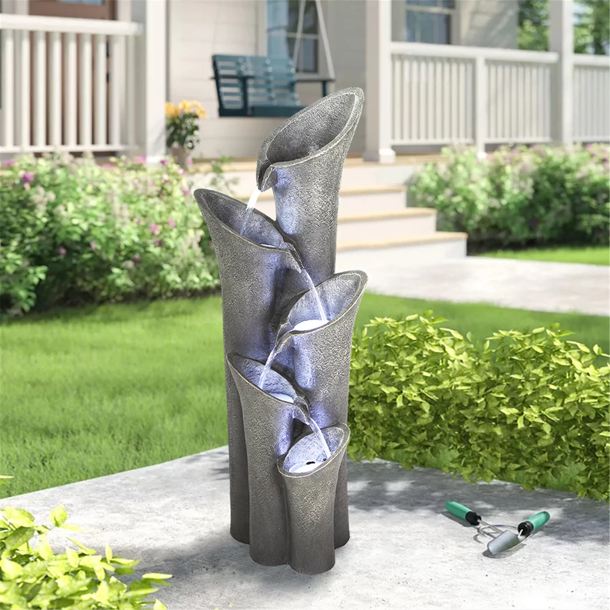 Genest Resin Fountain with LED Light - Radiant Selections