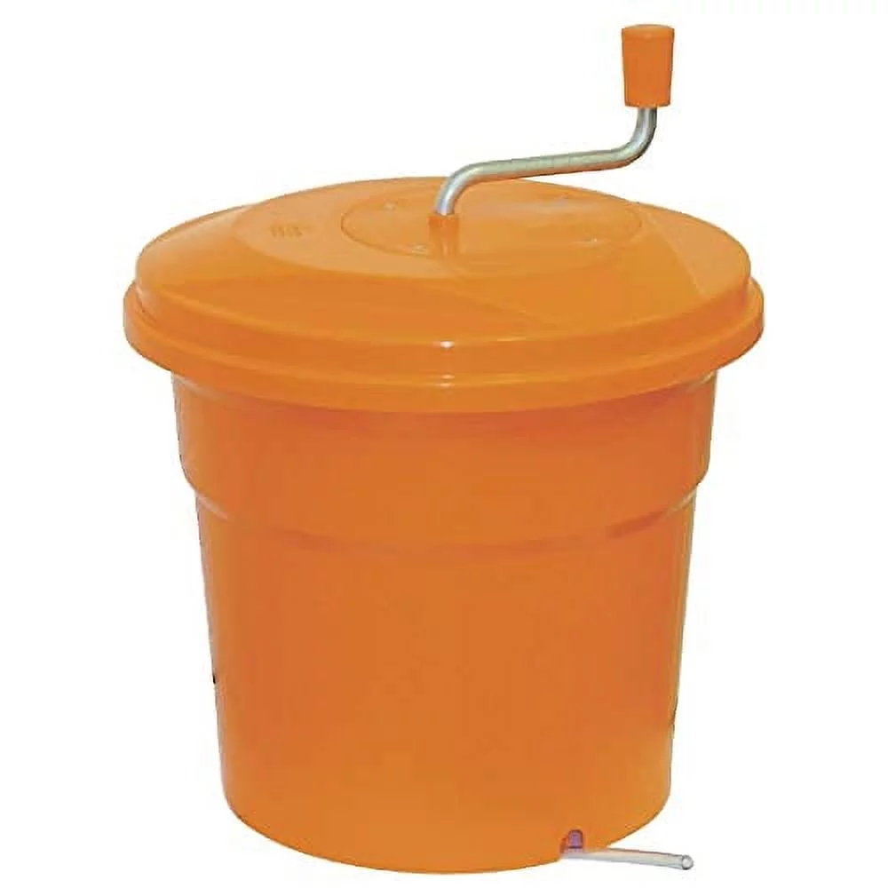 e002 manual salad spinner 5 gallons, dries up to 6-8 heads of lettuce, sd92sc, orange