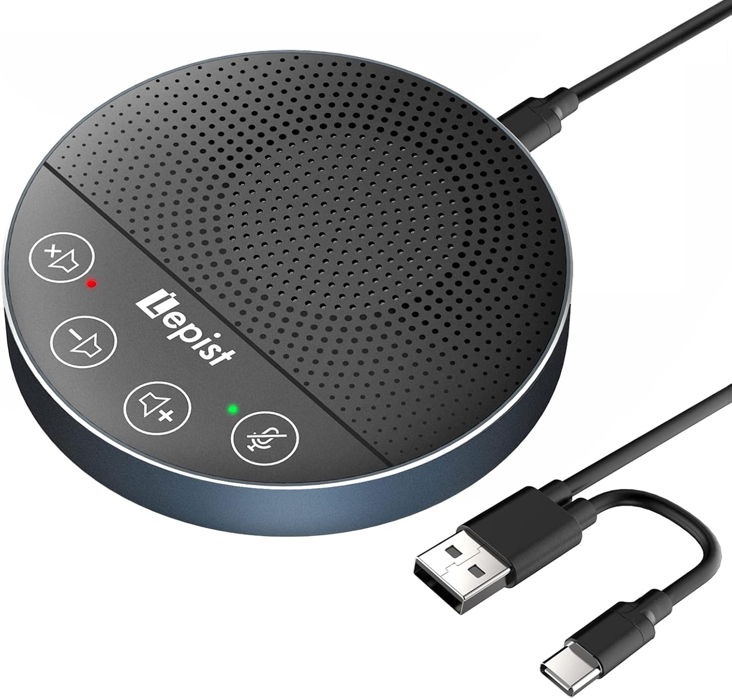 USB Speakerphone - Lepist LE2103N Computer Speakers with Microphone, Conference Call Speaker with Microphone for Zoom, Skype, 360° Voice Pickup