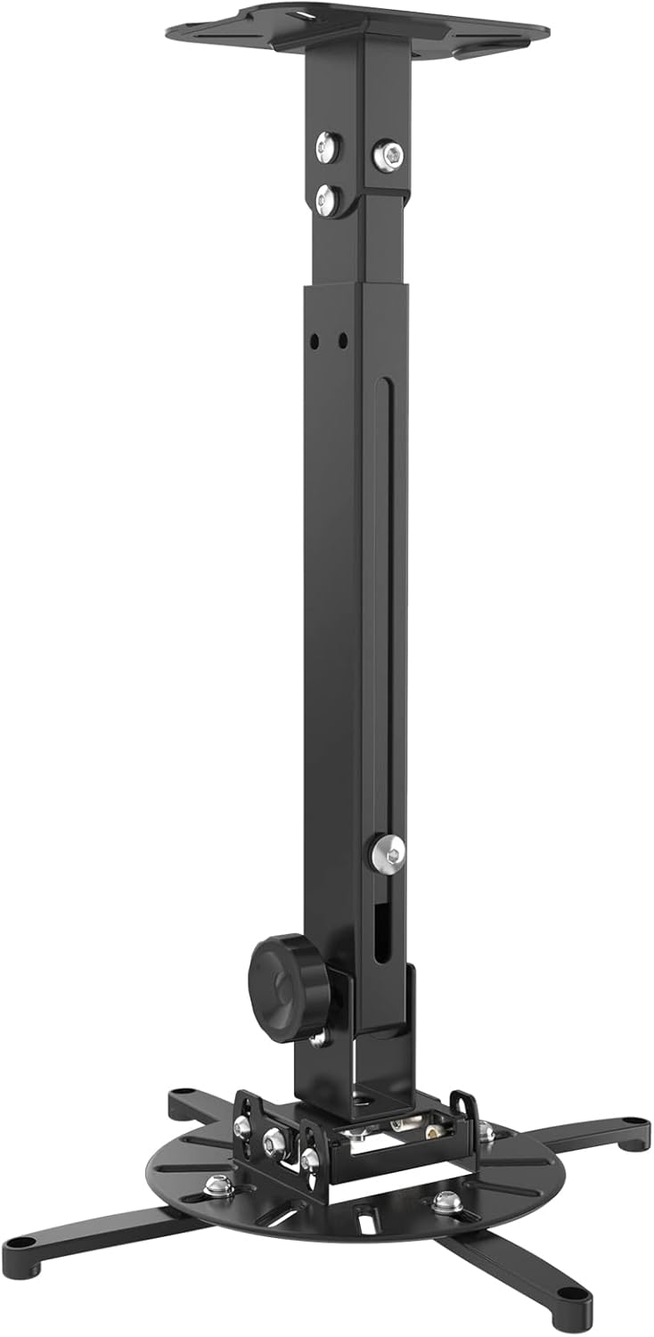 JOY worker Universal Projector Ceiling Mount Wall Bracket Holder Fits Flat or Sloped Ceiling Height Adjustable with Extendable Arms for Home and