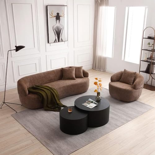 Swivel Sofa Chair for Living Room, Lazy Boy Chair, Round Barrel Chair, Comfy Club Chairs