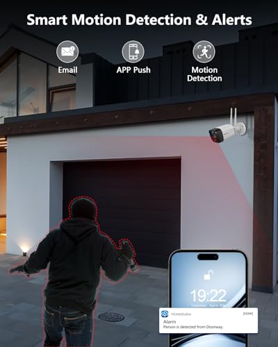 2-Way Audio & PIR Detection Dual Antennas Outdoor Wireless Security Camera System 5.5MP Wi-Fi Video Surveillance DVR System
