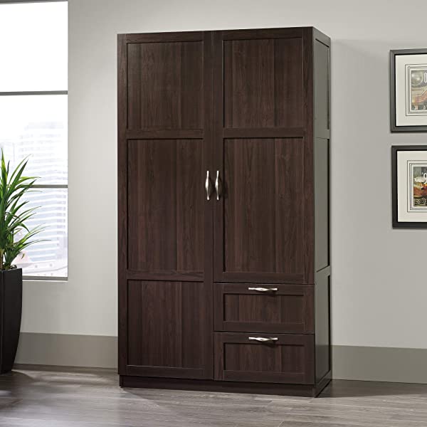 Sauder Large Storage Cabinet, Cinnamon Cherry Finish Cinnamon Cherry Cabinet
