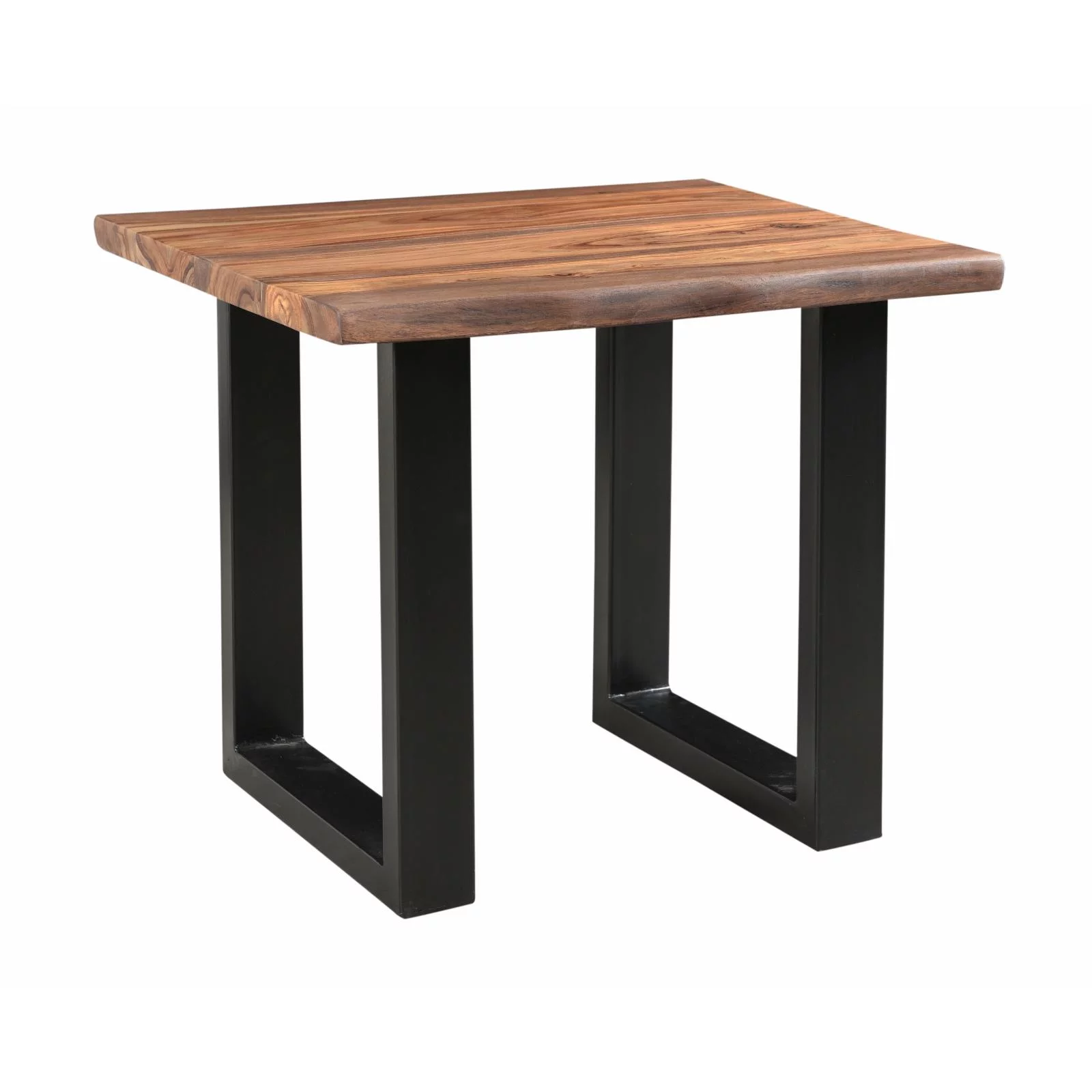 Coast To Coast Imports Brownstone II Wood and Metal Nut Brown End Table