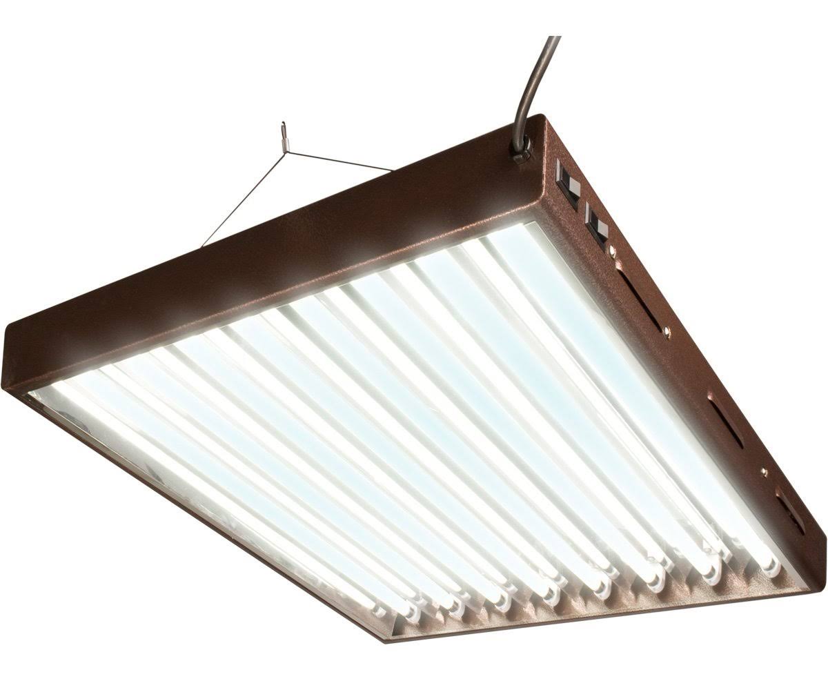 Hydrofarm FLP44 T5 Designer 4ft 4 Tube Fixture with Bulbs