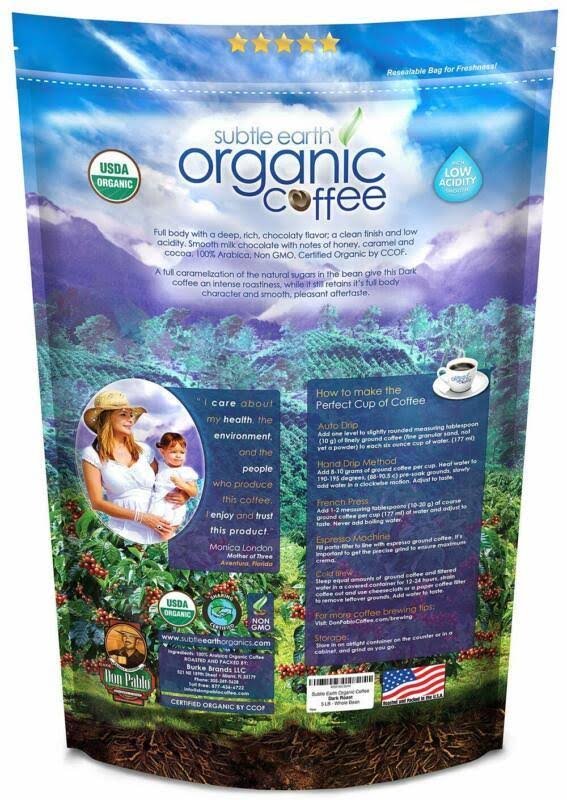 Cafe Don Pablo 5lb Subtle Earth Organic Gourmet Coffee - Dark Roast - Whole Bean