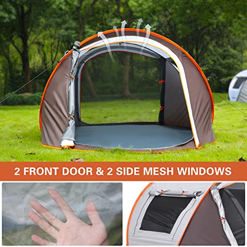 EchoSmile Camping Instant Pop Up Tent, 2/4/6/8/10 Person, Water Resistant Dome, Easy Setup for Camping Hiking and Outdoor, Portable with Carry Bag