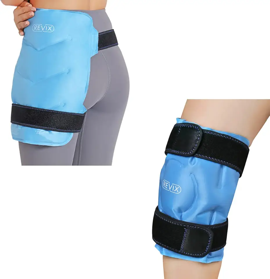 REVIX Cold Pack for Hip Replacement After Surgery and Reusable Gel Ice wrap for Leg Injuries - Kansas Nuitrition - HNZSDS