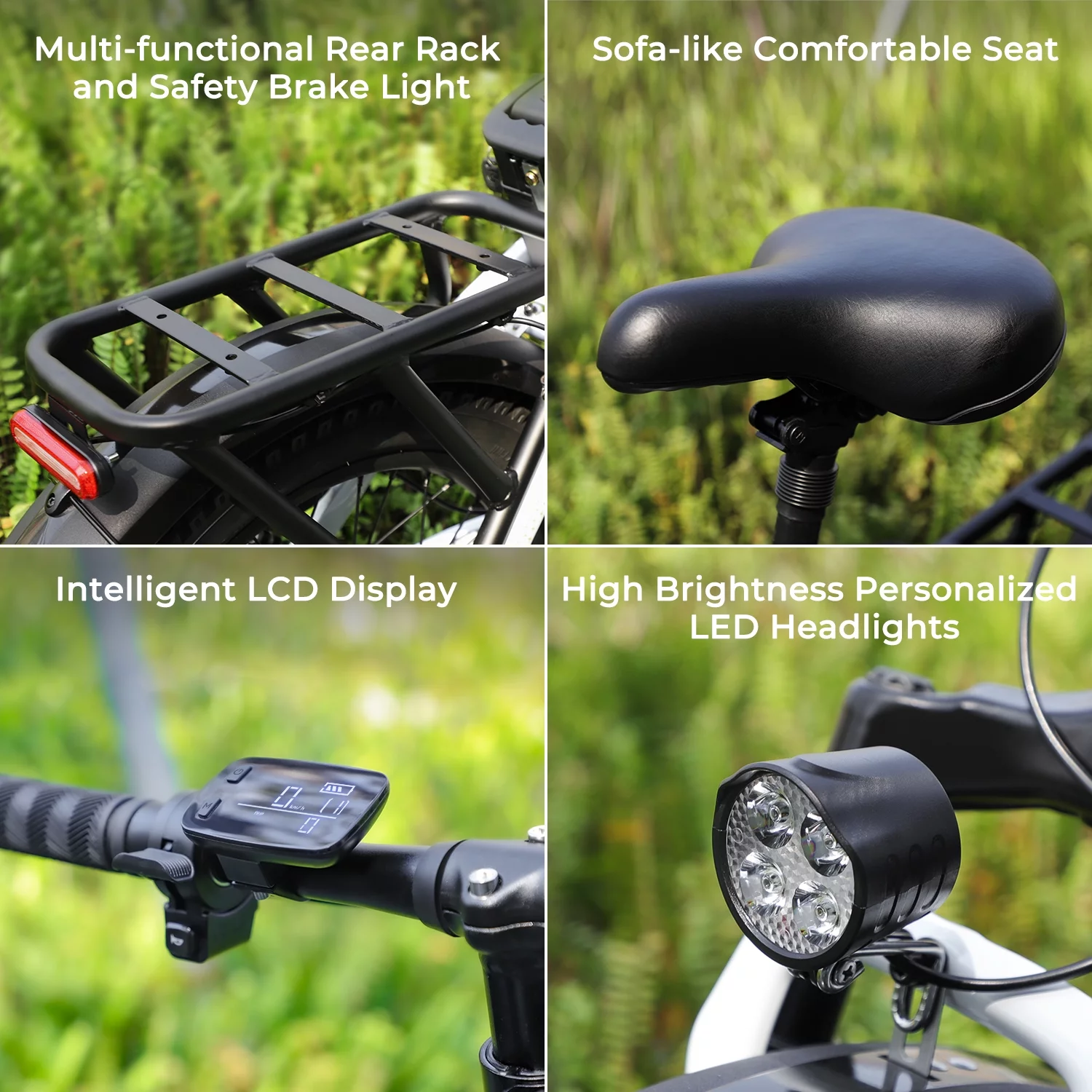 SOHAMO S3 48V 15AH Electric Bike for Adults 750W Folding E-Bike, 20" Fat Tire Electric Motorcycle, Shimano 7 Speed, Electric Commuter Bike
