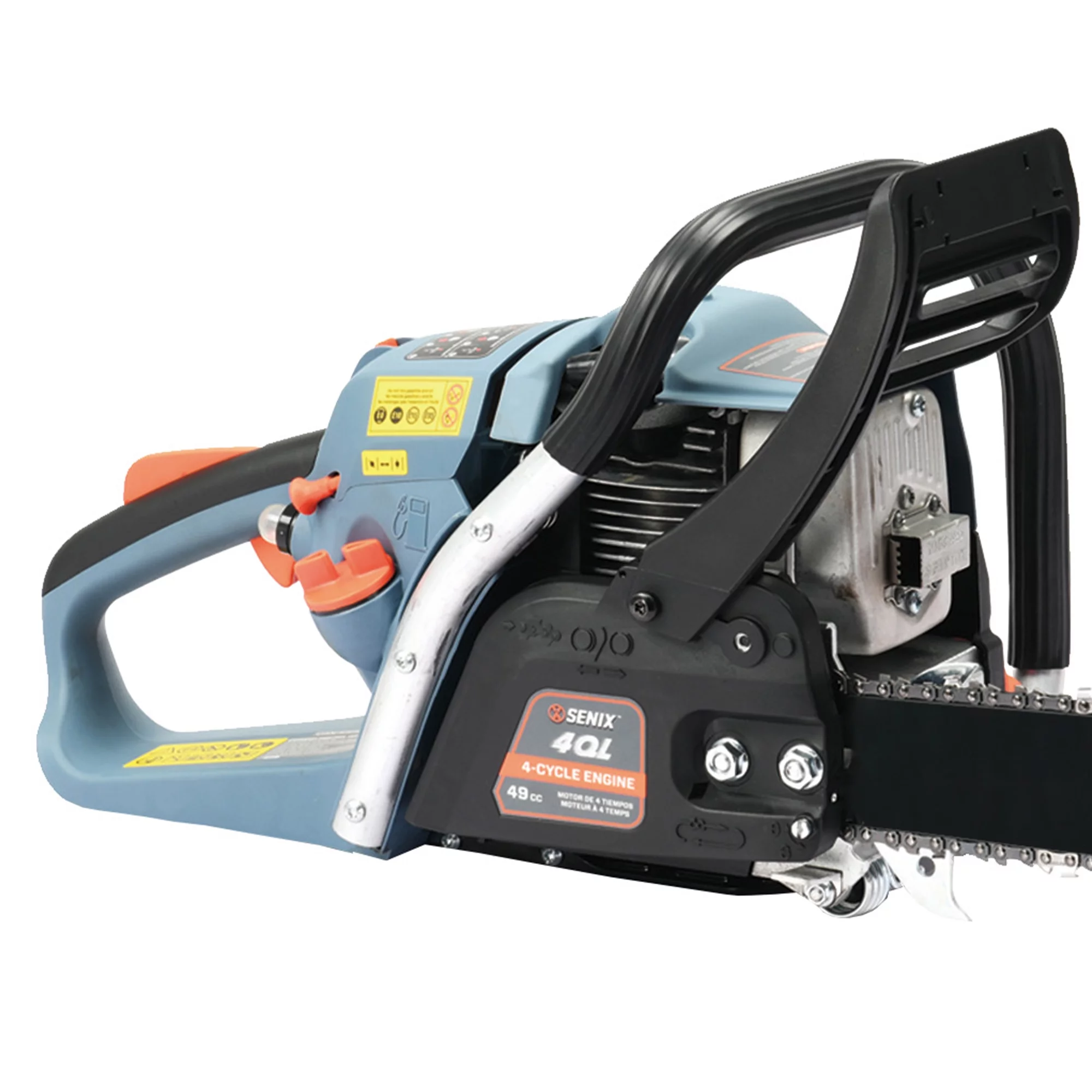 SENIX 49 cc 4-Cycle Gas Powered Chainsaw, 18-Inch Oregon Bar and Chain, CS4QL-L1