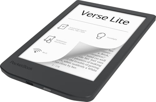 PocketBook Verse Lite &ndash; 6" E-Ink Carta Touchscreen eReader with Frontlight | Eye-Friendly
